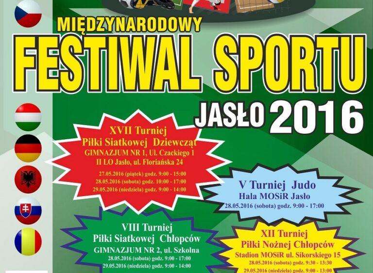 Już niedługo Międzynarodowy Festiwal Sportu Jasło 2016
