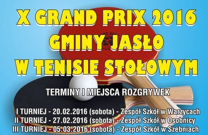 Turniej tenisa stołowego – wójt gminy Jasło zaprasza!