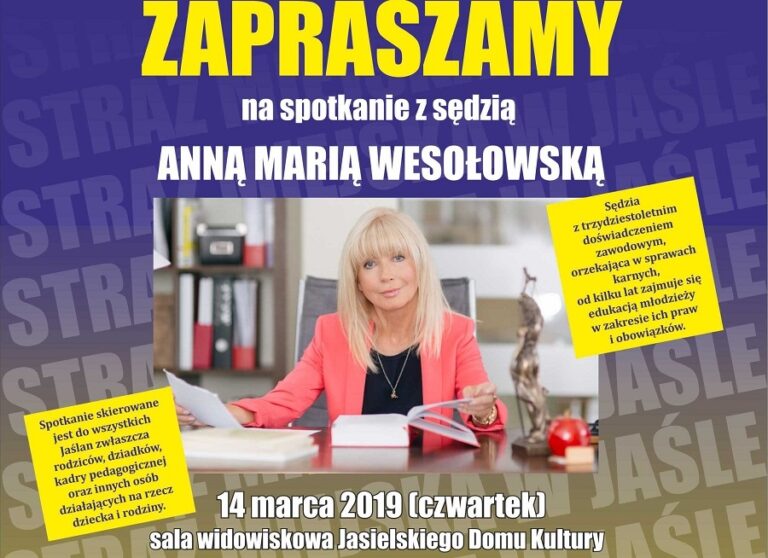 Ty decydujesz –  spotkanie z sędzią Anną Marią Wesołowską