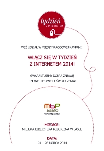Włącz się w Sieć! Tydzień z Internetem w Miejskiej Bibliotece Publicznej w Jaśle