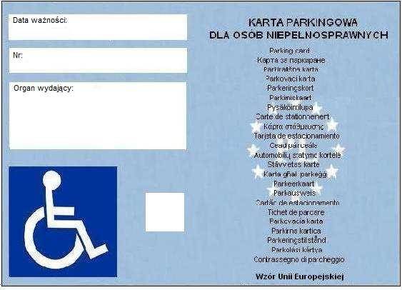 Nowe karty parkingowe dla niepełnosprawnych