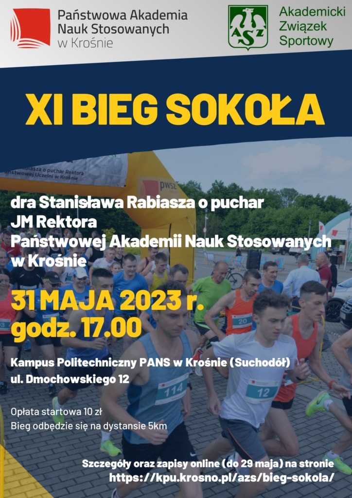 Rozpocznij z nami na sportowo Krośnieńskie Juwenalia i weź udział w XI Biegu Sokoła