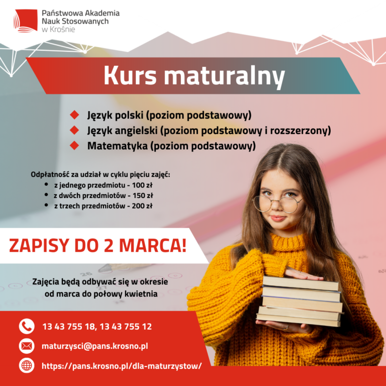 Przygotuj się do matury z PANS w Krośnie!