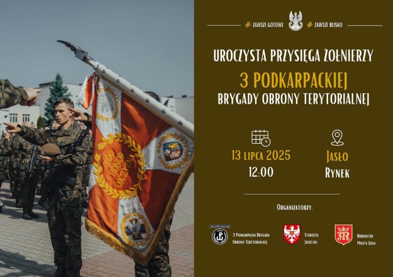 Uroczysta przysięga żołnierzy 3 Podkarpackiej Brygady Obrony Terytorialnej