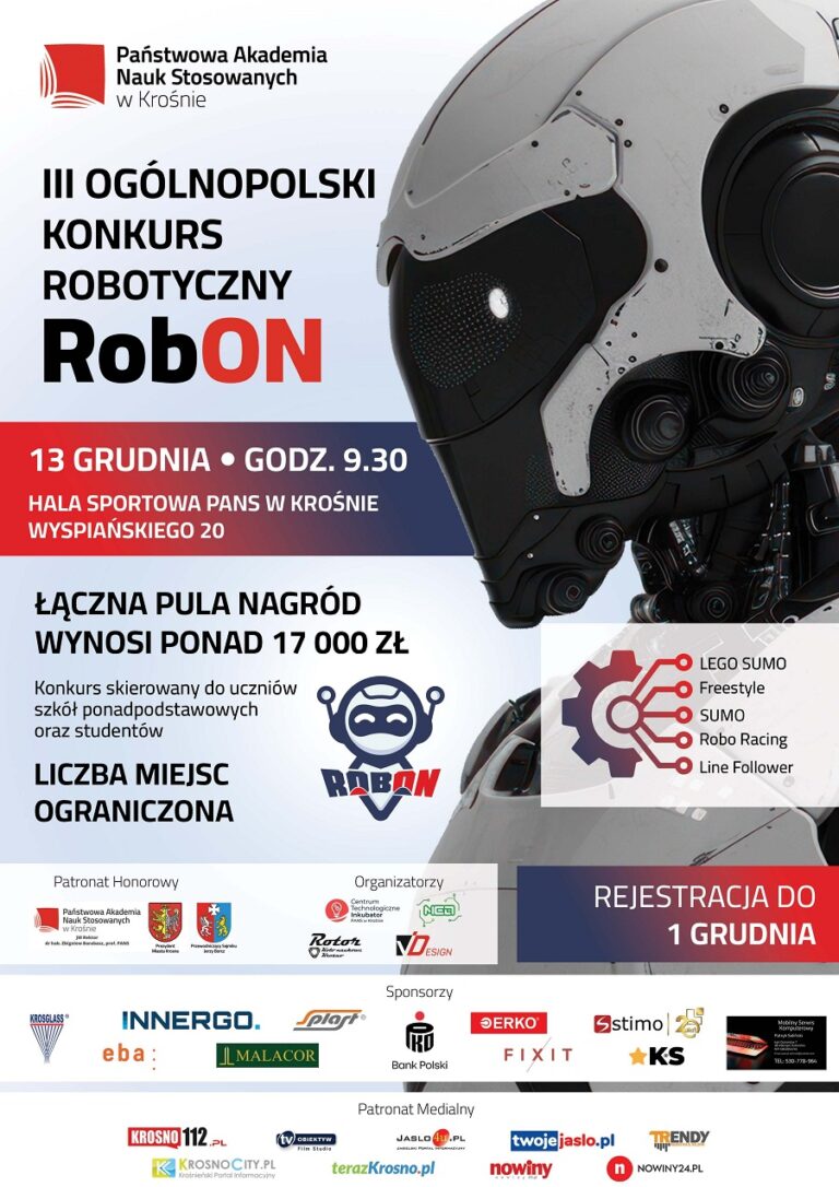 Trwają zapisy na III Ogólnopolski Konkurs Robotyczny RobON w Krośnie!