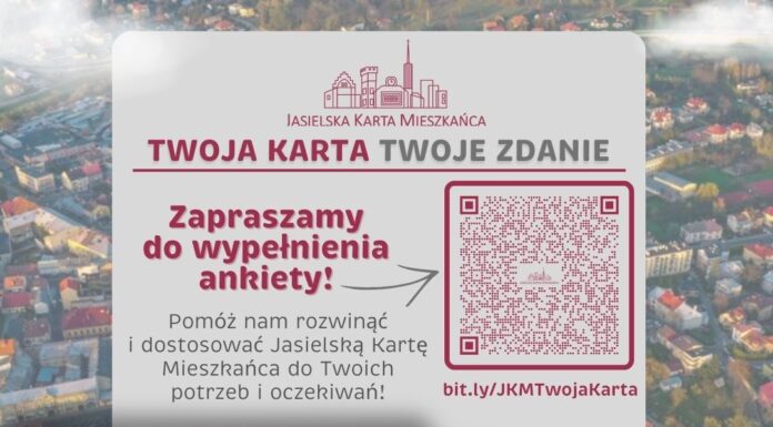 Jasielska Karta Mieszkańca ma już rok! Wypełnij ankietę on-line i podziel się swoją opinią na temat programu