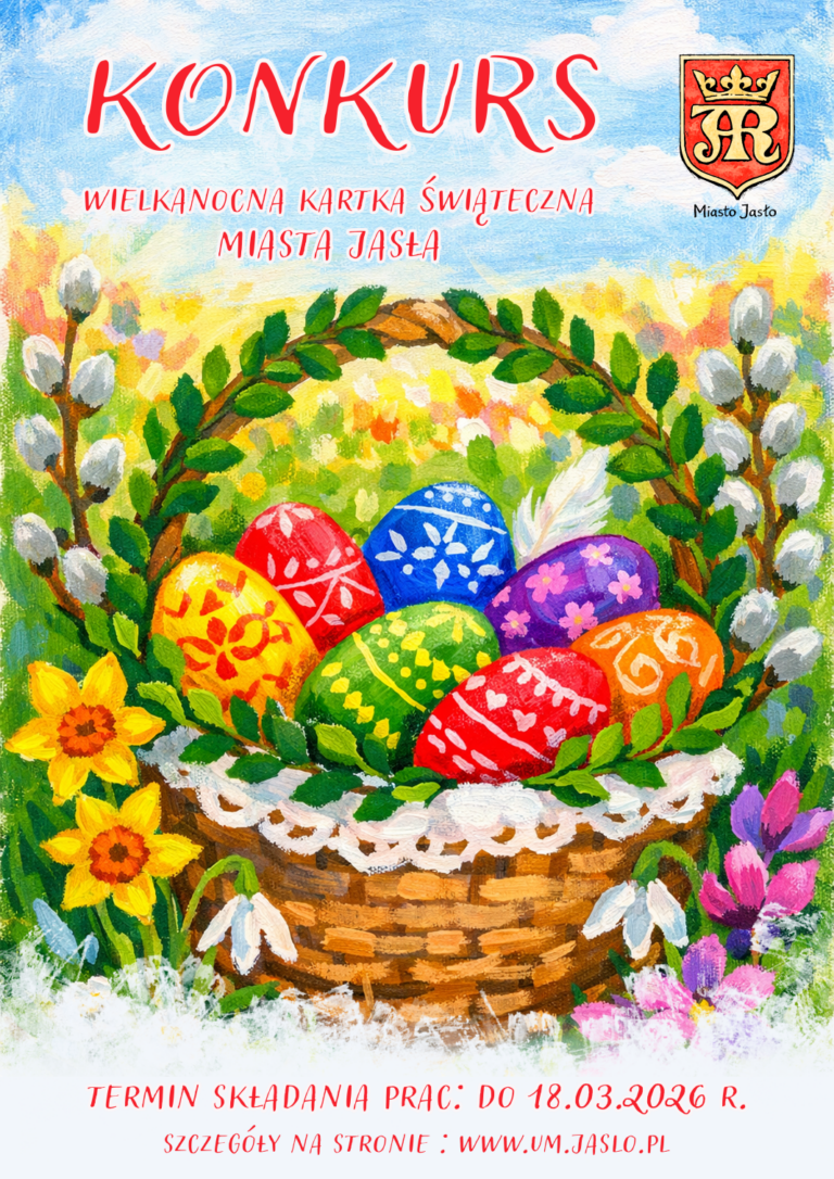 Stwórz oryginalną kartkę wielkanocną Miasta Jasła i weź udział w konkursie plastycznym z nagrodami