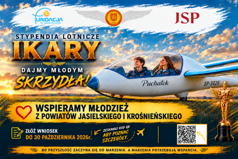 STYPENDIA LOTNICZE IKARY – DAJMY MŁODYM SKRZYDŁA!